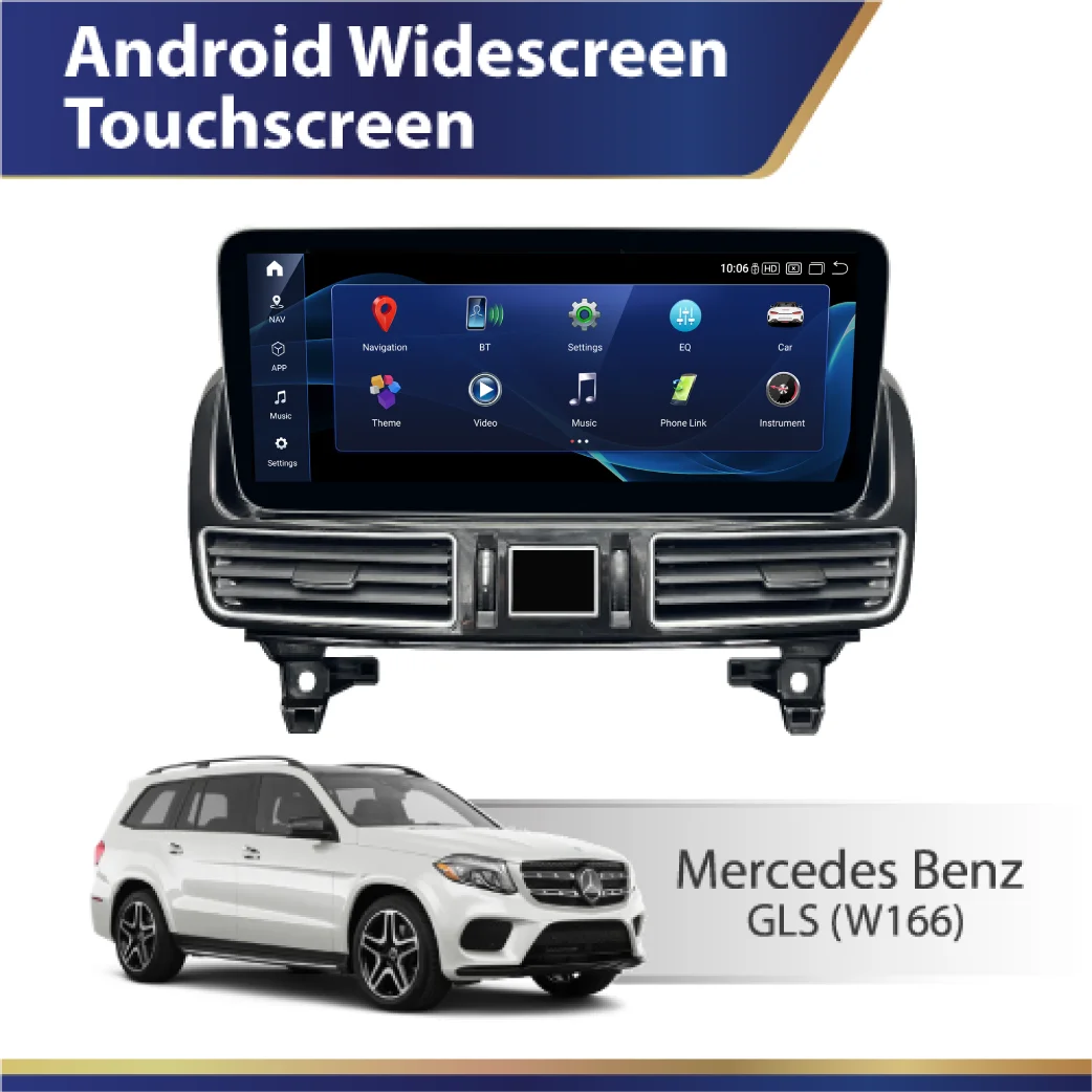 Android 14 12.3" QLED Multimedia System for Mercedes-Benz GL / GLS W166 (2012–2019)