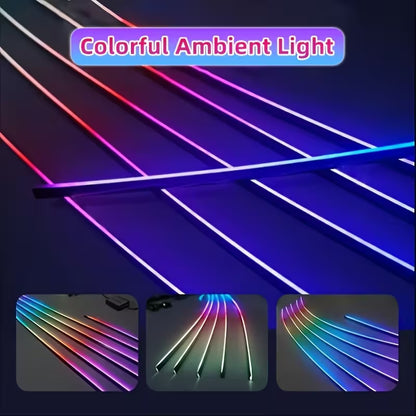 18-in-1 RGB Acrylic Car Interior Ambient Light Kit (Music Sync, Wireless Remote, 12V)