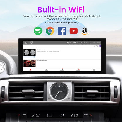 Lexus IS 2013–2019 Android 14 10.2" QLED 8GB+128GB | CarPlay | 4G WiFi 2025