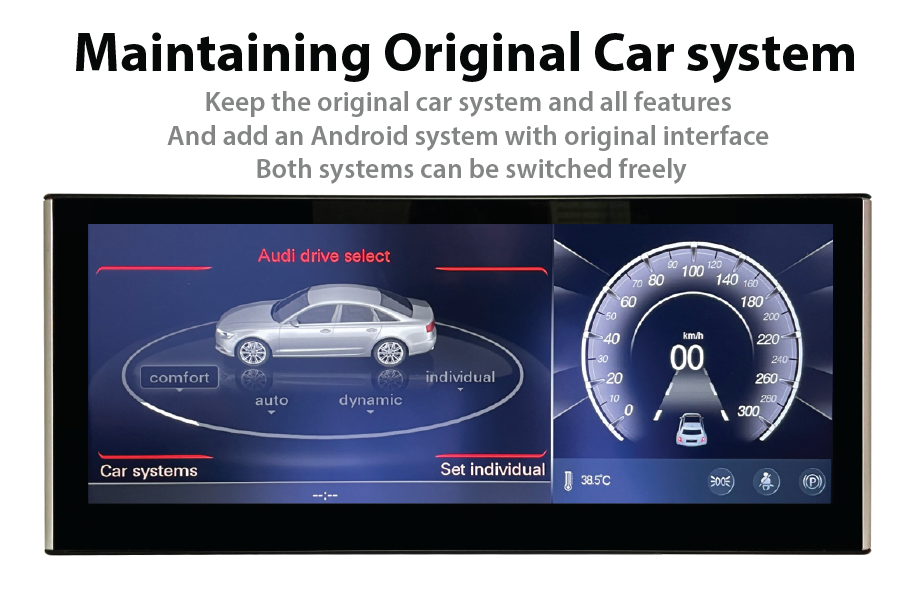 Android 14 12.3" QLED Multimedia System for Audi A6 / A7 C7 (2011–2018)