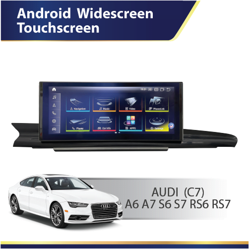 Android 14 12.3" QLED Multimedia System for Audi A6 / A7 C7 (2011–2018)