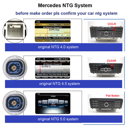 Android 14 10.2" QLED Multimedia System for Mercedes-Benz C-Class W205 (2014–2021)