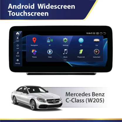 Android 14 10.2" QLED Multimedia System for Mercedes-Benz C-Class W205 (2014–2021)