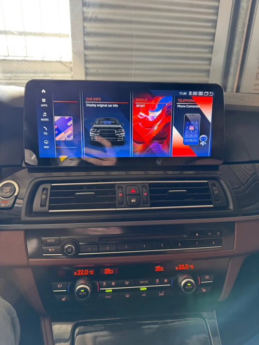 BMW 5 Series F10 F11 Apple Carplay Android Auto Original look's Multimedia Screen 12.3 8GB Snapdragon